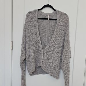 Free People Slouchy Gray Cardigan